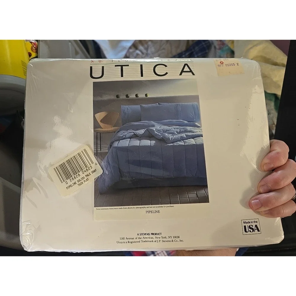 NEW Vintage UTICA Pipeline No-Iron‎ Percale One Twin Flat Sheet Set 39